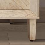 Rustic 60" Buffet Sideboard Cabinet with Storage, Farmhouse Credenza with Symmetrical Sunburst Doors, Modern Entryway or Living Room Storage Cabinet (Antique Natural)