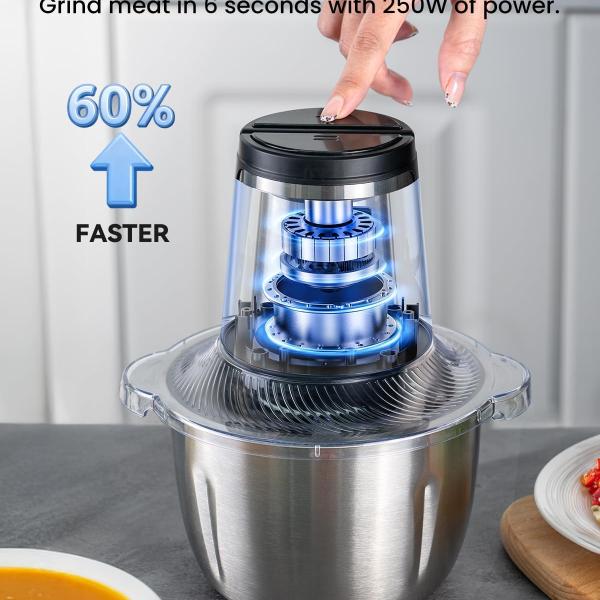 LINKChef Food Processor Small, 6 Cup Food Chopper with Container