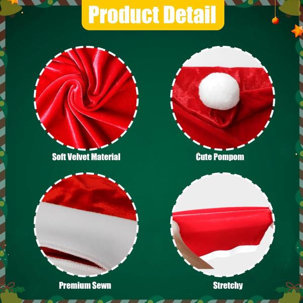 Christmas Chair Covers, Set of 4 Pcs 23.6 x 19.6 I