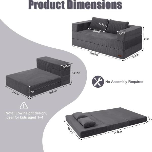 MeMoreCool Futon Couch Convertible Sofa Bed Queen