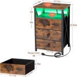 AMHANCIBLE Night Stand Set 2