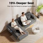 108” Cloud Sectional Couch in One Box, Compressed Modular Sectional Sofa with Deep Seat