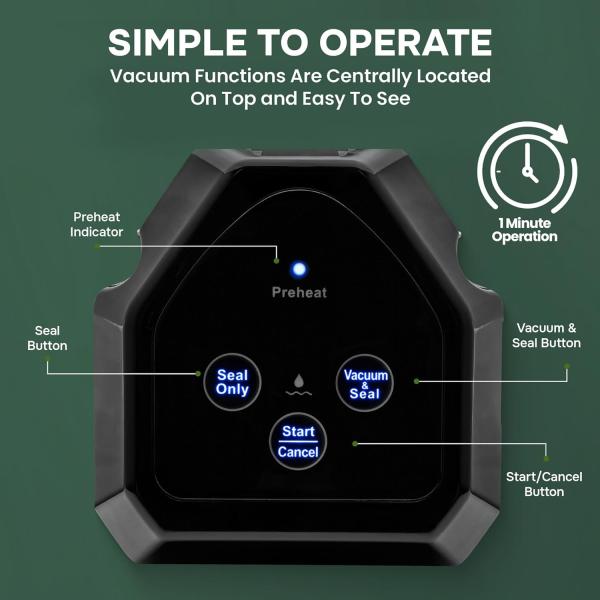 InstaSeal Vacuum Sealer for Food with 12 Bags