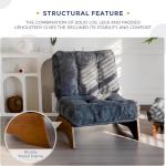 MAXYOYO Accent Chair with Ottoman Adjustable Backrest