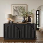 WIN2WIN 65" Fluted Sideboard Buffet Cabinet with Storage