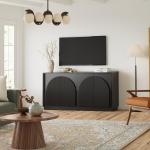 WIN2WIN 65" Fluted Sideboard Buffet Cabinet with Storage