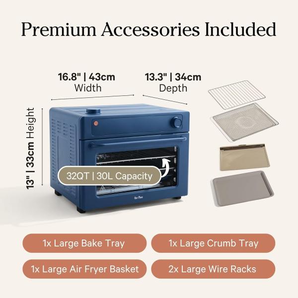 Our Place Large Wonder Oven | 6-in-1 Stainless Steel Air Fryer Toaster Oven Combo with Basket