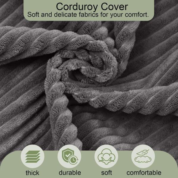 eMoreCool Boneless Folding Sofa Bed Full, Corduroy Convertible Sleeper Chair