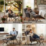 LITA Lazy Chair with Ottoman, Modern Accent