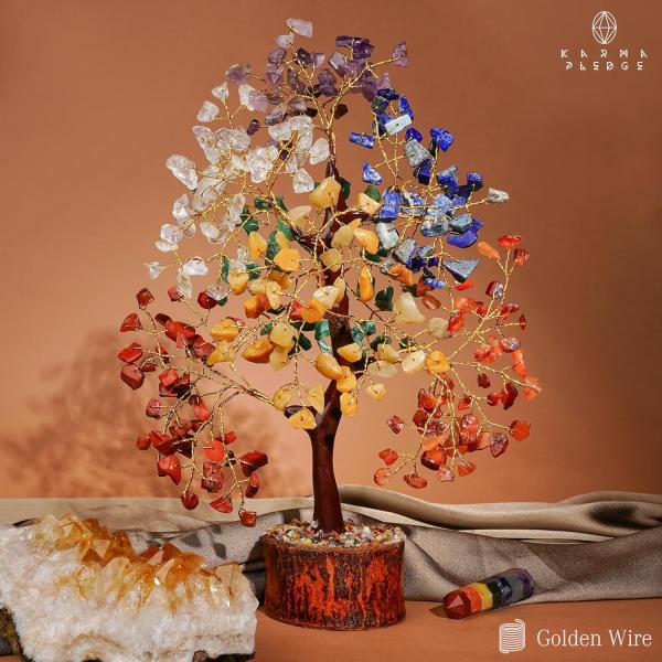 Crystal Tree of Life 7 Chakra Healing Crystals Trees for Home Decor