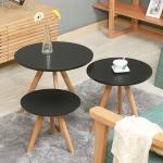 Contemporary White MDF Dining Table with Beautiful Wooden Legs Modern Design Style Generous Sofa Dining Furniture