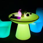 Outdoor LED Furniture Dining Table and Chairs Plastic Garden Furniture