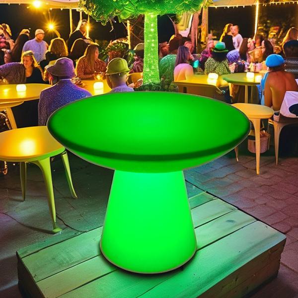 Outdoor LED Furniture Dining Table and Chairs Plastic Garden Furniture