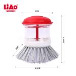 LIAO Round Hand Scrub Kitchen Brush with Soap Dispenser