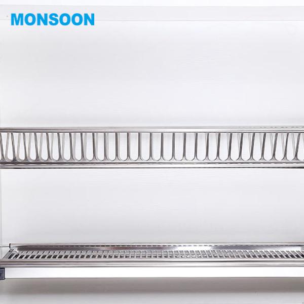High Quality Stainless Steel Kitchen Dish Rack Storage Sink Dish Drying Rack Drainer Hook Type Single/Double Layer