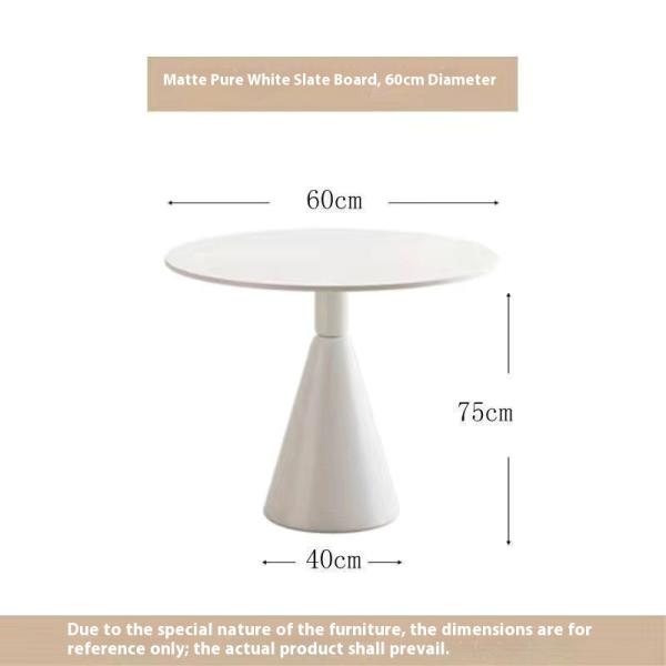 French Style Cream Dining Table Slate Chair Combination Luxury Reception Negotiation Balcony Accessible for Small Apartments