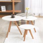 Contemporary White MDF Dining Table with Beautiful Wooden Legs Modern Design Style Generous Sofa Dining Furniture