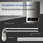 Tuyau de cheminée en acier inoxydable doublé cheminée droit poêle à bois tuyau d'échappement-