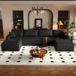 Canapé d'angle combiné gratuit canapé sectionnel en forme de U chaise salon canapé à faire soi-même