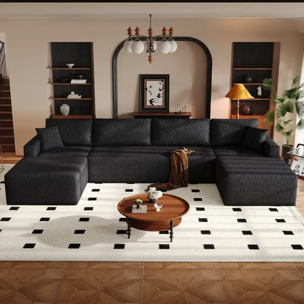 Canapé d'angle combiné gratuit canapé sectionnel en forme de U chaise salon canapé à faire soi-même